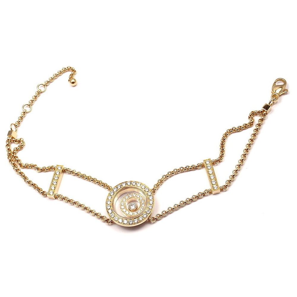 Rare! Authentic Chopard Happy Spirit Diamond Chain Bracelet - Picture 11 of 12